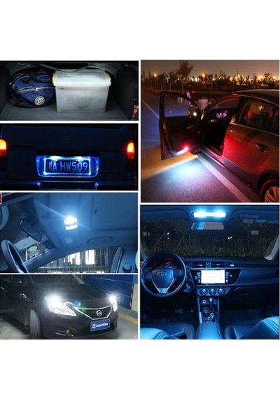 T10 Led Dipsiz W5W Canbus 57 Ledli Beyaz Park Plaka Ampül 2 Adet