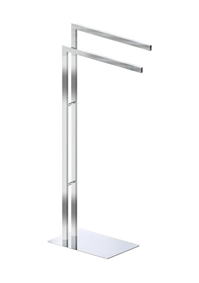 Ayaklı Havluluk, İkili, 38 X 80.5h X 18 Cm -krom Krom