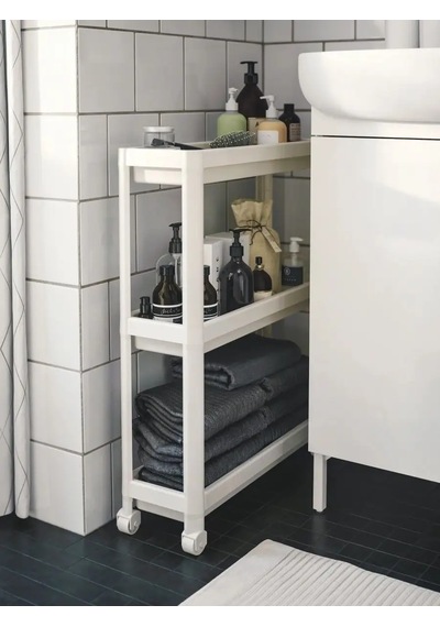 Ikea Vesken Banyo Rafı Ikea 3 Bölmeli Raf 152378955 Beyaz