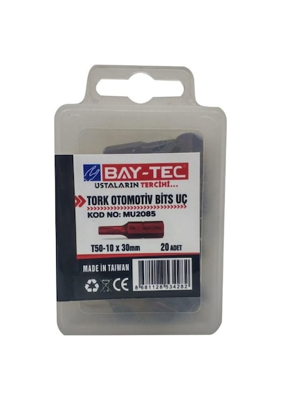 Bay-tec Tork Otomotiv Bits Ucu Kısa T50-10x30 Mm 20 Adet Mu2085