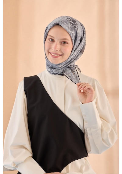 Silk Home Soft Eşarp 73095-15 Gri, Füme, Gümüş, Siyah