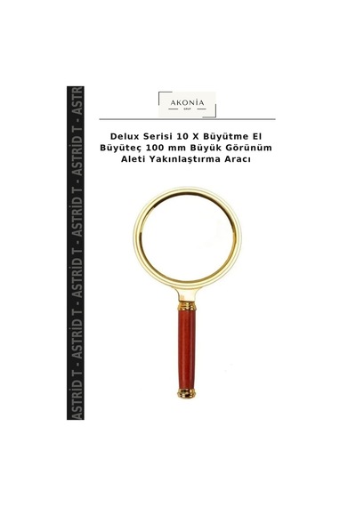 Delux Serisi 10 X Büyütme El Büyüteç 100 Mm Büyük Görünüm Aleti Yakınlaştırma Aracı