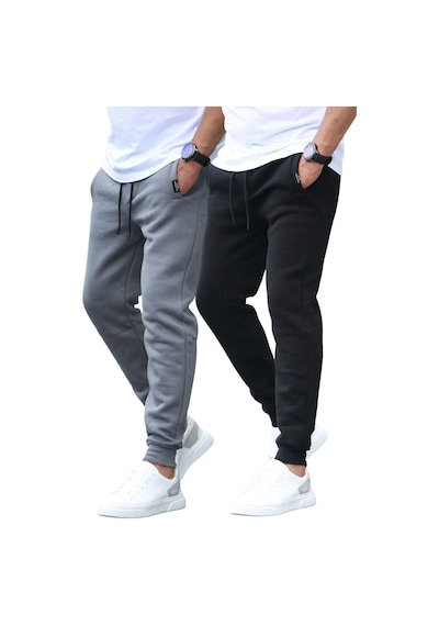 Madmext Antrasit/siyah Basic 2'li Paket Erkek Eşofman E7444 Antrasit/siyah