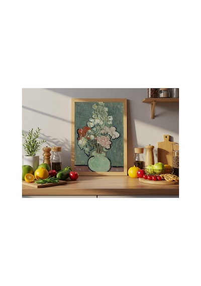 Van Gogh Van Gogh Çiçek Vazosu Çerçevesiz Poster 21x30 Cm A4 Tablo Van Gogh Post Empresyonizm