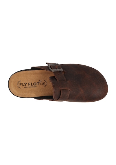 Terlik/ Panduf Ev Erkek 52 722 Ul Fly Flot Leather Man Slıpper 2507-dark Brown 2507-dark Brown