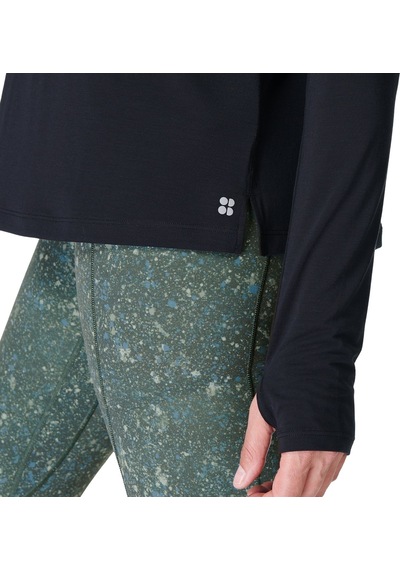 Sweaty Betty Sweaty Betty Soft Flow Studio Long Sleeve T Kadın Siyah Tank Top Blk Siyah