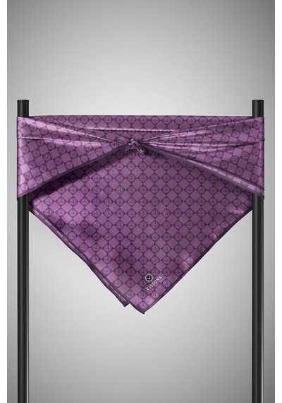 Vissona %100 Twill İpek Monogram Desenli Sirke Renkli 90x90 Eşarp Dikim Şekli : El Dikişi Çok Renkli