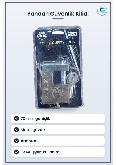 Yandan Kilit 70 Mm Çok Amaçlı Güvenlik Kilidi Ev Ve İşyeri İçin Y