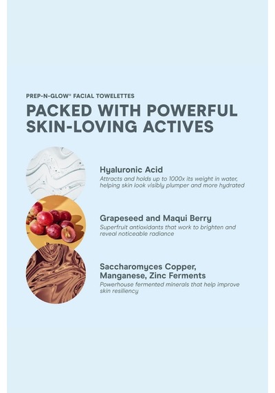 Nuface Prep-n-glow Yüz Temizleme Mendilleri, 5 Adet Temizleyici Mendiller Ve Bantlar