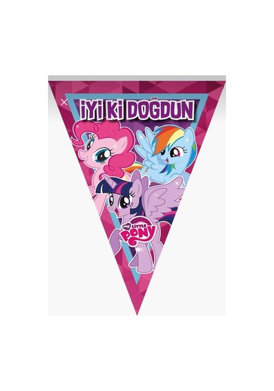 Pony Parti Malzemeleri Üçgen İyiki Doğdun Flama Renkli Tüm Yaşlar