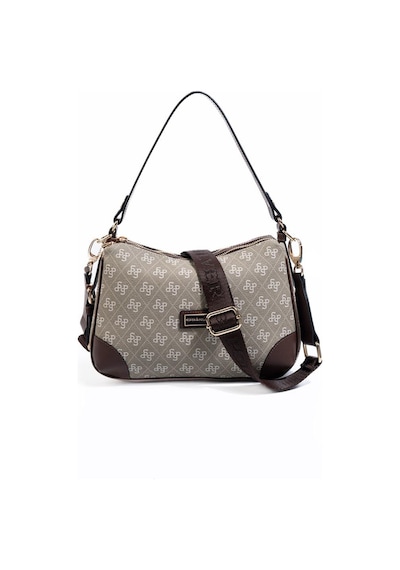 Silver Polo Sp1269 Kadın Omuz Çantası Monogram Y.yeşil-kahve
