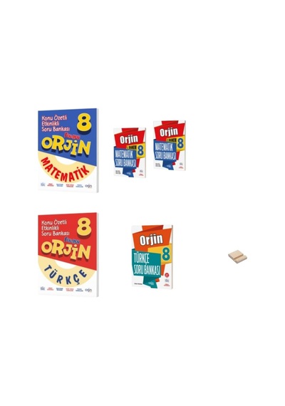 Orjin Lgs 8. Sınıf Matematik Ve Türkçe Konu Özetli 1 Ve 2. Dönem 5li Set Soru Bankası