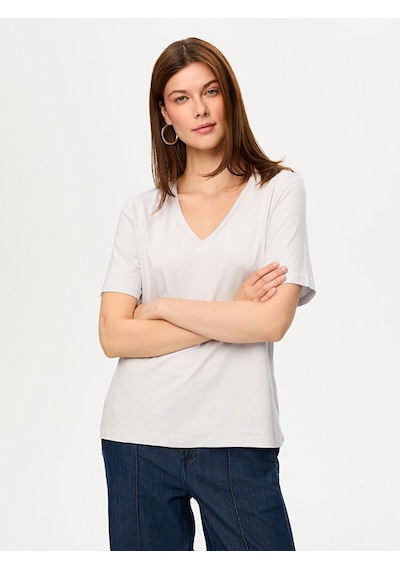 V Yaka Kısa Kol T-shırt S26tsh001 Bs26tsh00112 Gri