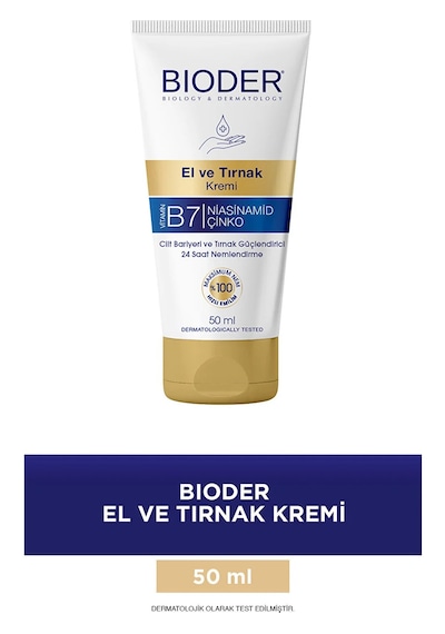 El Ve Tırnak Kremi Cilt Bariyeri Ve Tırnak Güçlendirici 50 Ml - Vitamin B7 Niasinamid Çinko Diğer