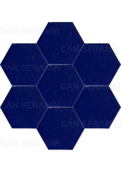 Can Seramik - 15x17 Cm. Altıgen Çini Karo N11.87