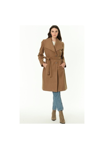 Z6639 Dewberry Bayan Palto-camel