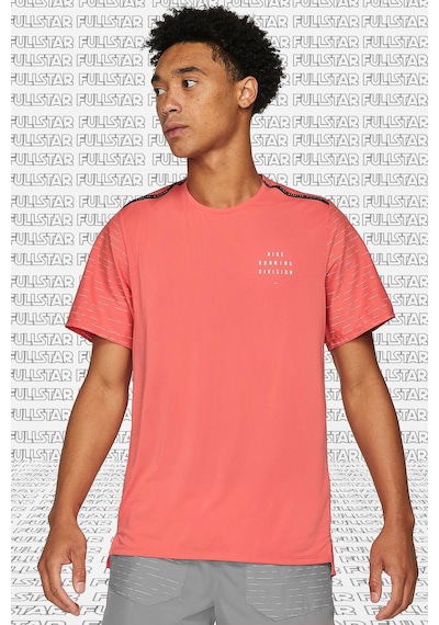 Nike Rise 365 Run Division Short Sleeve Reflectörlü Erkek Koşu Tişörtü Pembe Pembe