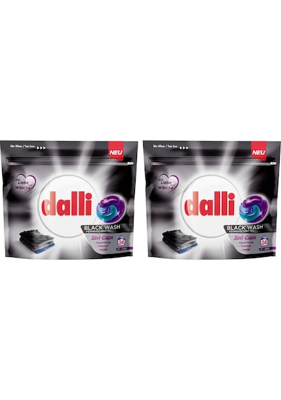 Dalli Siyah Ve Koyu Renk Çamaşırlar İçin Tablet Çamaşır Deterjanı 3'ü 1 Arada 24 Yıkama 2'li Set