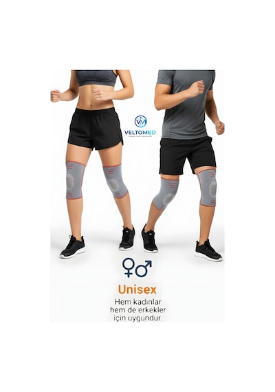 Veltomed 3D Örme Sporcu Dizlik Diz Koruyucu 2'li