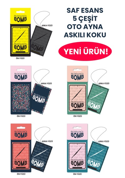 5 Li Set Oto Ayna Askılı İpli Kalın Karton Koku 10x6,5cm Safesans