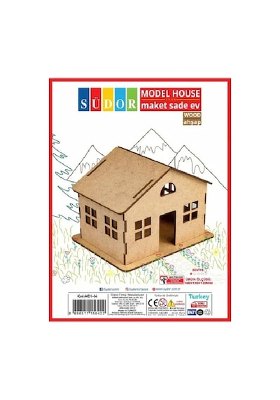 Südor Md1-024 Ahşap Maket Sade Ev