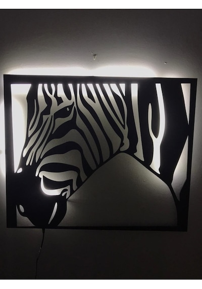 Zebra Led Işıklı Tablo