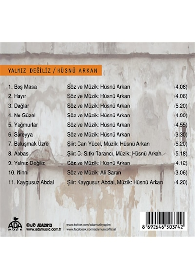 Hüsnü Arkan- Yalnız Değiliz CD
