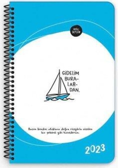 Hisli Şeyler Haftalık Ajanda Gidelim 13x19,5 Beyaz