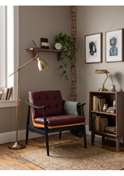 Legno Dual Kolçaklı Ahşap Berjer Siyah