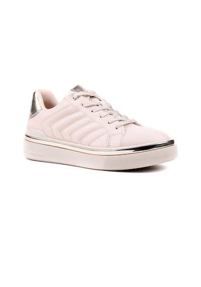 Stato Nova Kapitoneli Gümüş Detaylı Beyaz Kadın Sneaker Bej