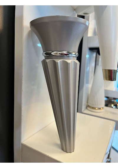 Oscar Sert Plastik Ayak 19cm Gri Koltuk Dolap Komidin Şifonyer Modern Tv Ünite Ayağı Mobilya Puf Gri