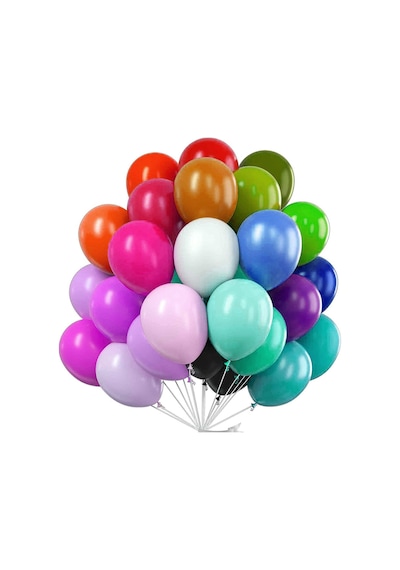 Lateks Balon Parti Organizasyon Balonu 9/a Düğün Doğum Günü Dekorasyon 30 Adet Çok Renkli