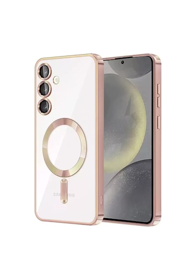 Sh Newface Samsung Galaxy Uyumlu S24 Kılıf Kross Magneticsafe Kapak - Rose Najmaddin