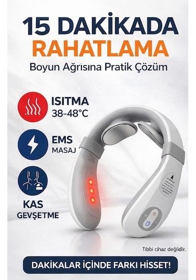 Eldi Medikal 6 Modlu Isıtmalı Wellness Teknolojisi Boyun Ve Omuz Masaj Cihazı