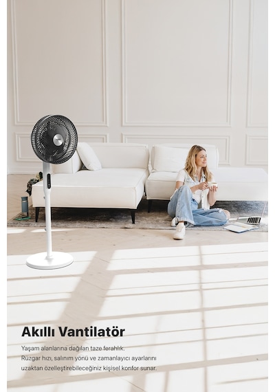 Xenon Smart Akıllı Vantilatör 60w Kumandalı 3 Kademeli Wi-fi Mobil Uygulama İle Kontrol 70 Ayaklı Fan X7430