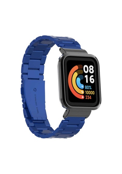 Xiaomi Redmi Watch Mi Watch Lite Uyumlu Krd-60 Metal Frm Kordon Mavi