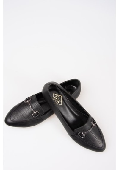 Fox Shoes Siyah Kadın Babet G290010011 Siyah