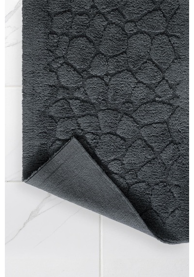 Lilly 2'li Pamuk Banyo Paspas Seti Yumuşak Dokulu Gri Yıkanabilir 60x100 + 60x50cm, Ll002g