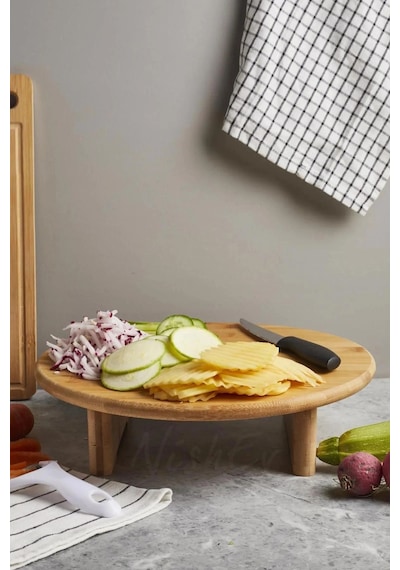 Prestij Bambu Ayaklı Kesme & Sunum Tahtası 30 Cm Renkli