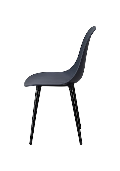 Vilinze Eames Siyah Ahşap Ayak Plastik Füme Sandalye Eames-beyaz Füme - Siyah