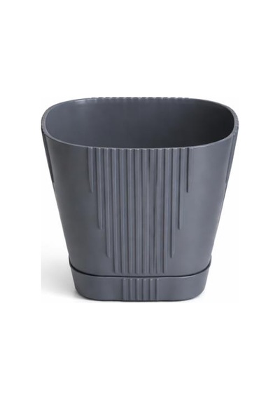 Omnipazar So-zb01 Zambak Dekoratik Plastik Saksı 0.8 Litre No:1 Antrasit 116