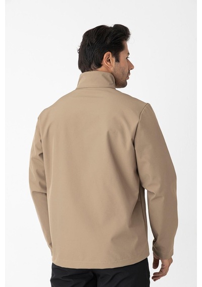 Crozwise Erkek Softshell Spor Mont Bej