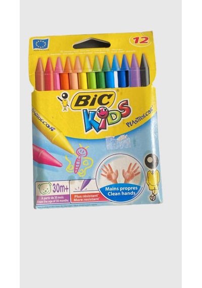Bic Kids Plastidecor Pastel Boya 12 Renk - Silinen Mum Boya Seti 30 Ay+ Çocuklar İçin