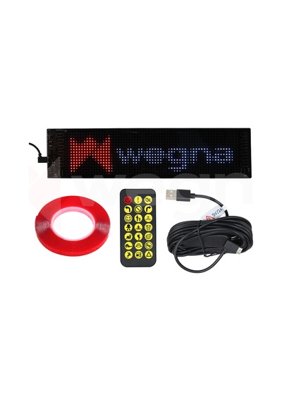 Wegna Ac01-027 Araç İçi Araba Işığı Led Ekran 20x64 10.2x34.8cm Aksesuar -
