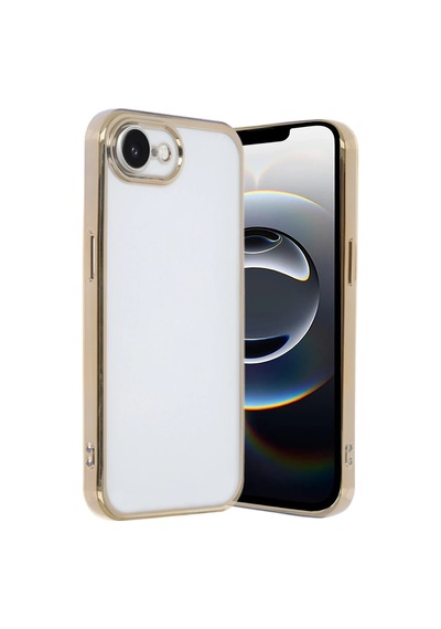 Apple Apple Uyumlu iPhone 16e Kılıf Razer Lensli Silikon - Gold 0.2M-Çok Renkli