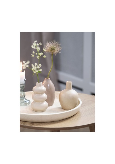 Vazo Marınersen Ø6xy10 Cm Beige 3adt/pkt Set Bej