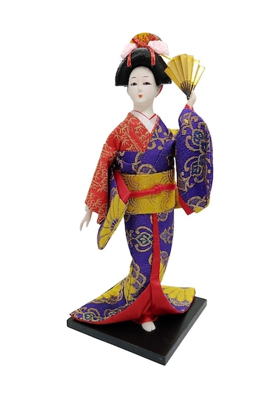 Japon Kimonolu Geyşa Bebek Kabuki Biblo 30 Cm No.9 Anime