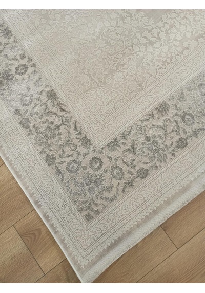 Tuğra Halı Bianca Bc01 Krem Gri Salon Halısı