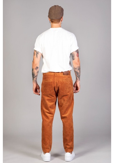 Little Cup Jeans Co Erkek Camel Baggy Fit Rahat Kalıp Kadife Pantolon