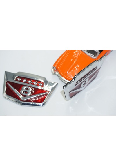 Dk Tuning V8 Çamurluk Yanı Yeni Versiyon Krom Metal Logo Amblem S
